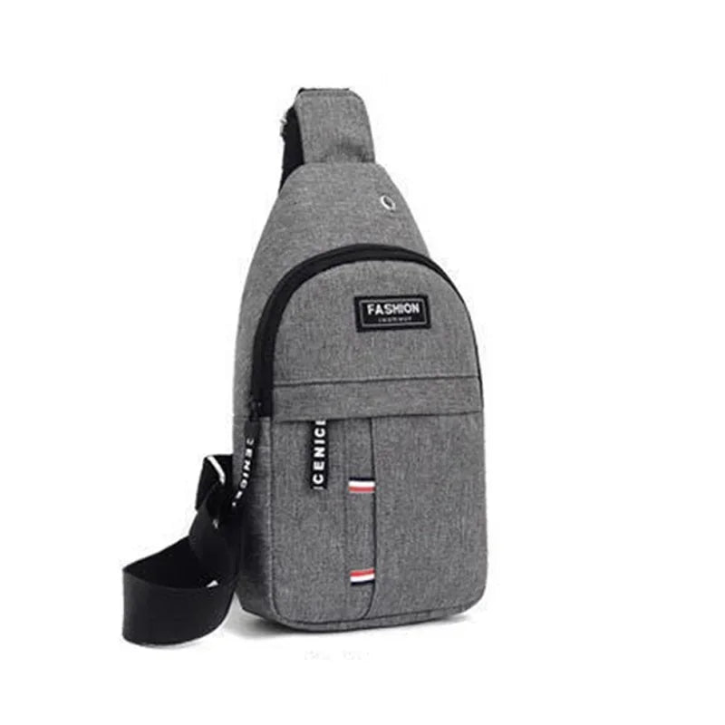 2025 New Chest Bag Messenger Pack Men Simple Nylon Fashion Waterproof One Shoulder Crossbody Bag