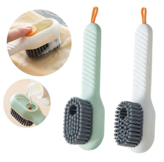 Multi-purpose Shoe Brush Soft Bristle Automatic Liquid Long Handle Cleaning Brush Clothes Board Brush Household Cleaning Tools